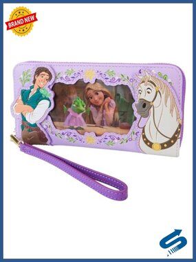 Faux Leather Lenticular Zip Around Wristlet Wallet - 8 Card Slots